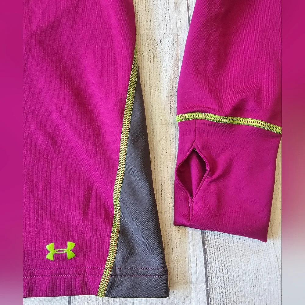 Under Armour Women's •Size Large• Fitted Long Sleeve Snap Neck Athletic Top - Picture 12 of 14